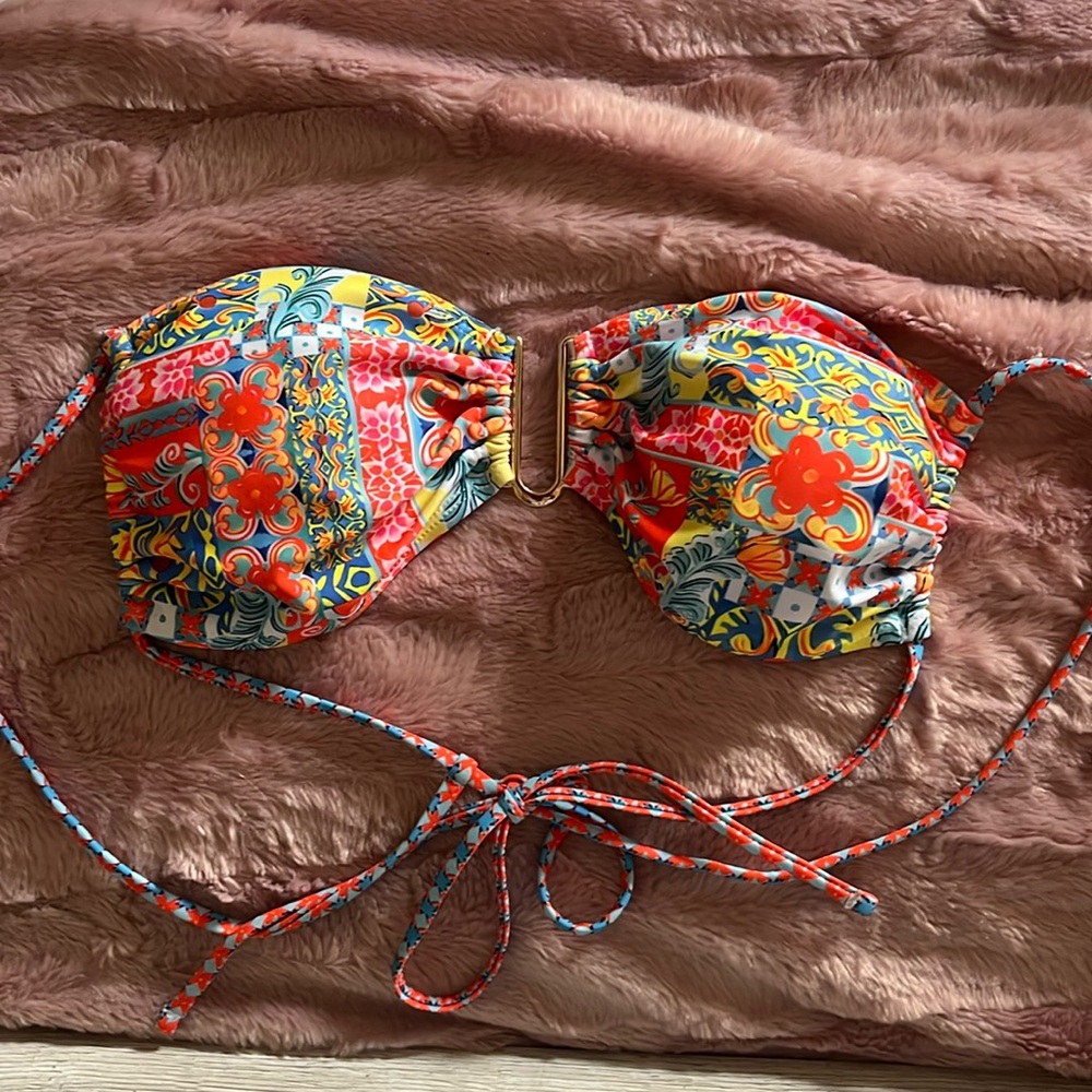 Colorful Bikini Top- Gold